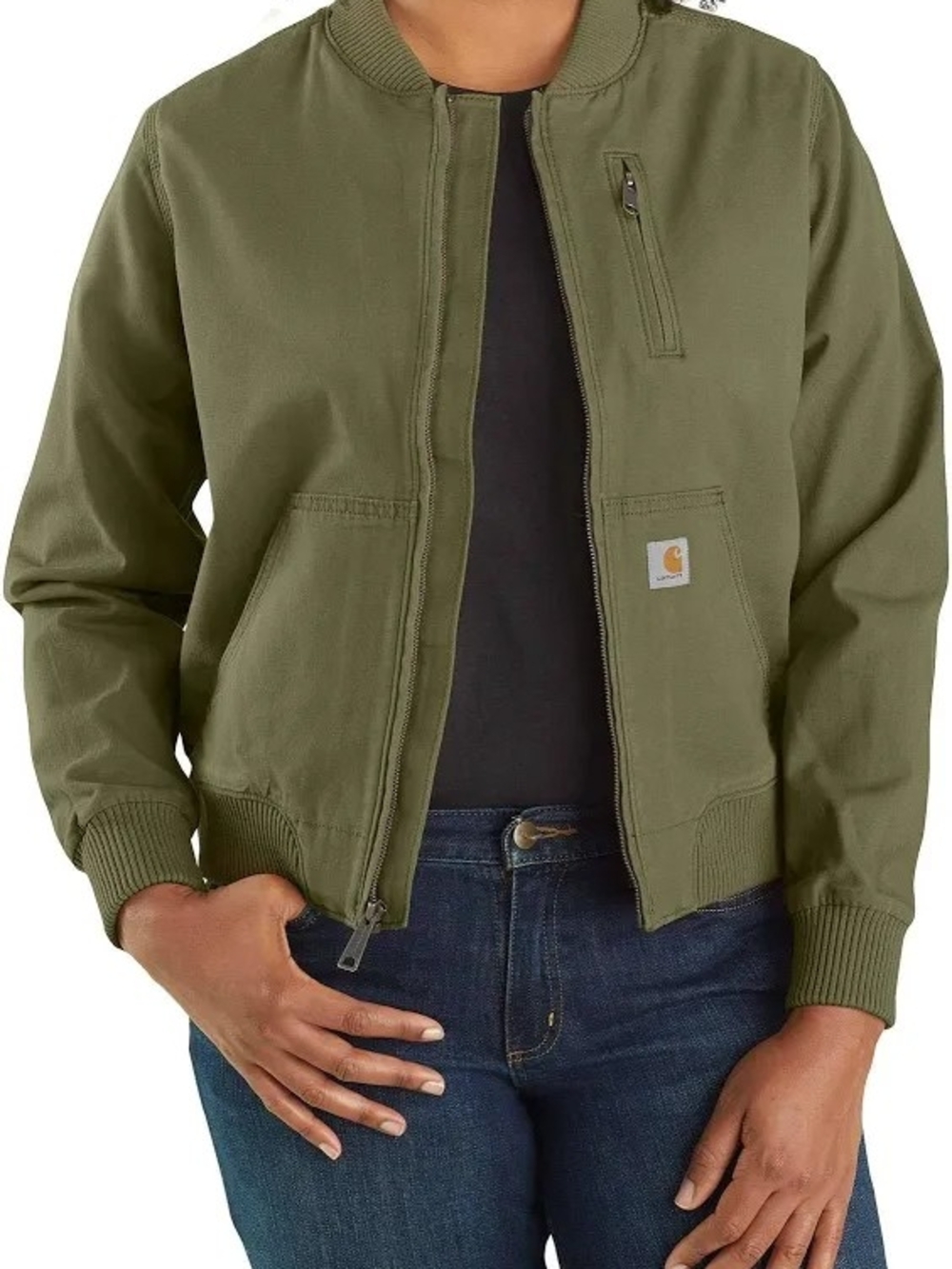 Carhartt Women's Olive Bomber Jacket NWOT SIZE M